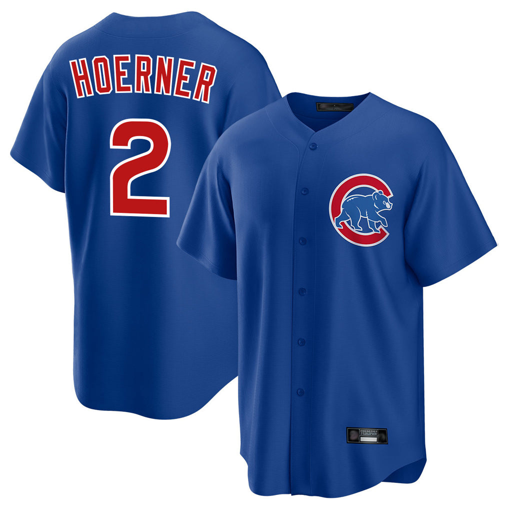 C.Cubs #2 Nico Hoerner Player Royal Home Game Gdoa Stitched Jerseys