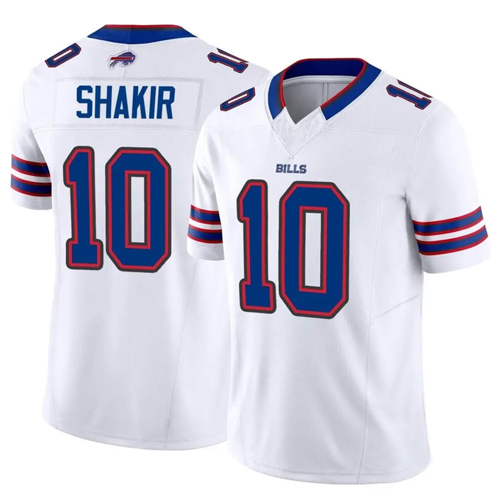 B.Bills #10 Khalil Shakir Player Vapor F.U.S.E. Limited White Gdoa Stitched Jerseys