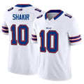 B.Bills #10 Khalil Shakir Player Vapor F.U.S.E. Limited White Gdoa Stitched Jerseys