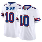 B.Bills #10 Khalil Shakir Player Vapor F.U.S.E. Limited White Gdoa Stitched Jerseys