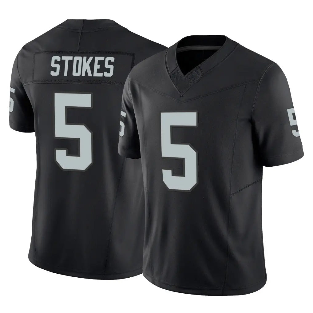 LV.Raiders #5 Eric Stokes Player Black Limited Vapor F.U.S.E. Home Game Gdoa Stitched Jerseys