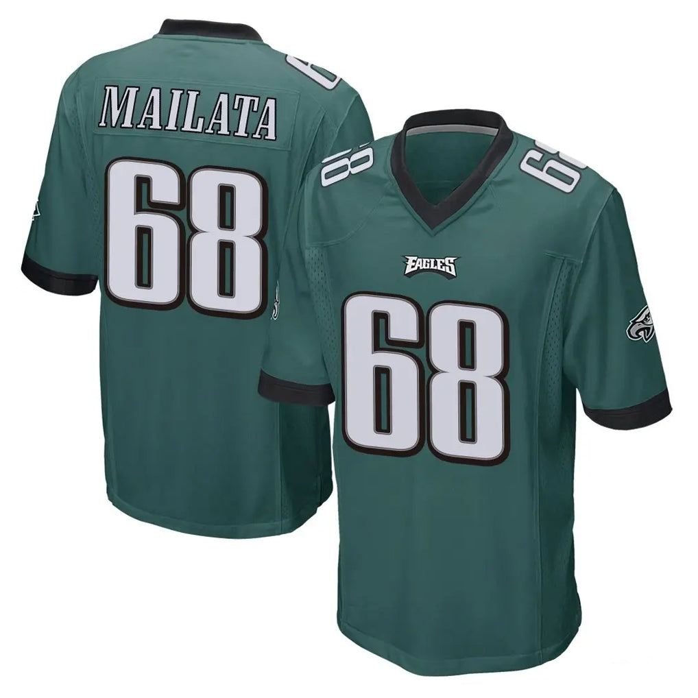 P.Eagles #68 Jordan Mailata Player Team Color Green Home Game Gdoa Stitched Jerseys