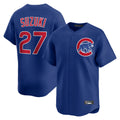 C.Cubs #27 Seiya Suzuki Player Royal Limited Home Gdoa Stitched Jerseys