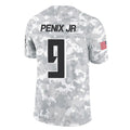 A.Falcons #9 Michael Penix Jr. Player Arctic Camo Salute to Service Limited Gdoa Stitched Jerseys