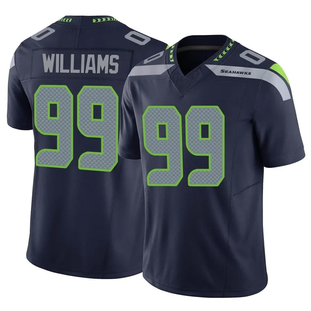 S.Seahawks #99 Leonard Williams Player Navy Limited Vapor F.U.S.E. Home Game Gdoa Stitched Jerseys