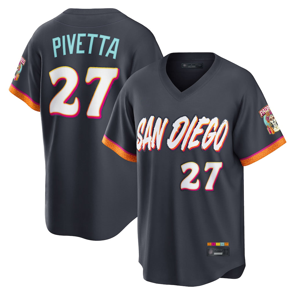 S.Diego Padres #27 Nick Pivetta Player Obsidian 2026 City Connect Home Limited T-shirt Fdoa Stitched Jerseys