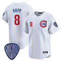 C.Cubs #8 Ian Happ Player White Pinstripe Vapor Premier Limited Home Gdoa Stitched Jerseys