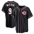 C.Reds #9 Matt McLain Player Black Fashion Out Home Game Gdoa Stitched Jerseys