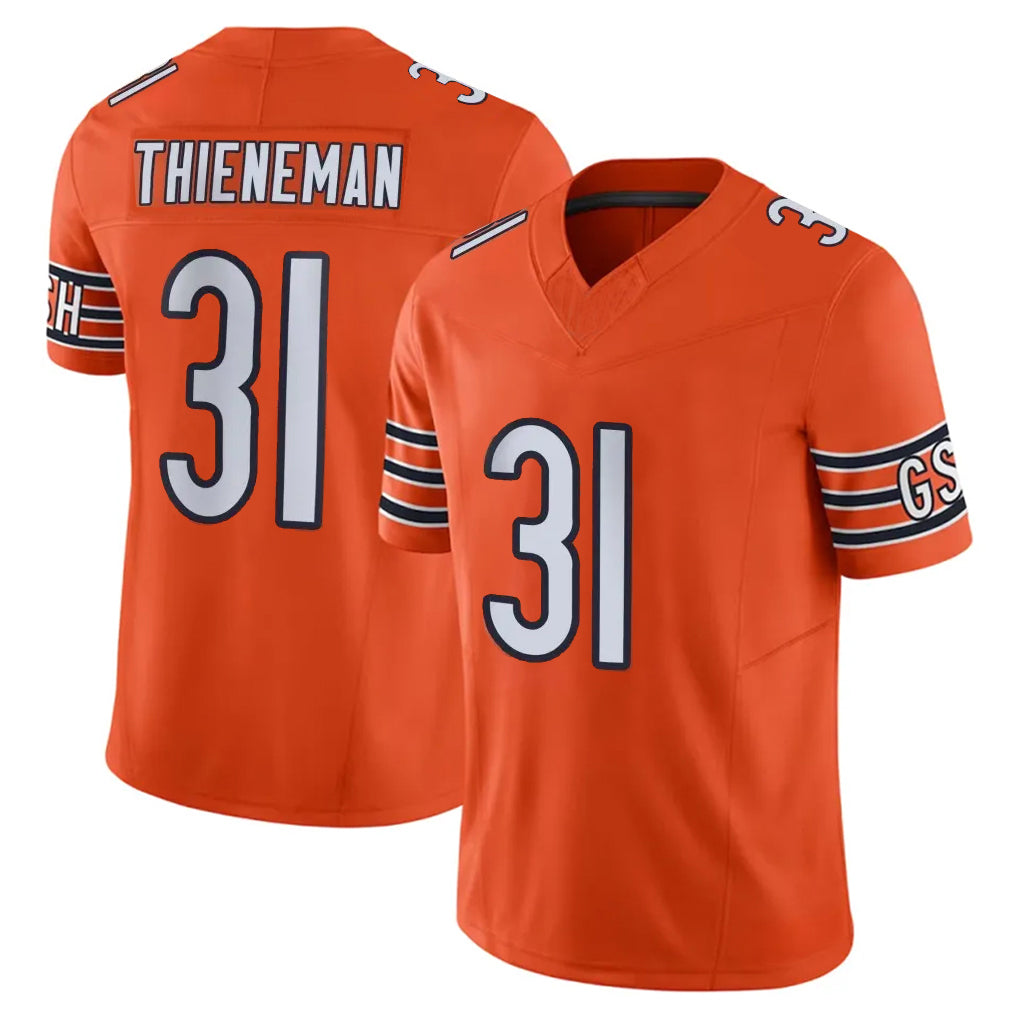 C.Bears #31 Dillon Thieneman Player Orange Vapor F.U.S.E. Limited Home Game Gdoa Stitched Jerseys