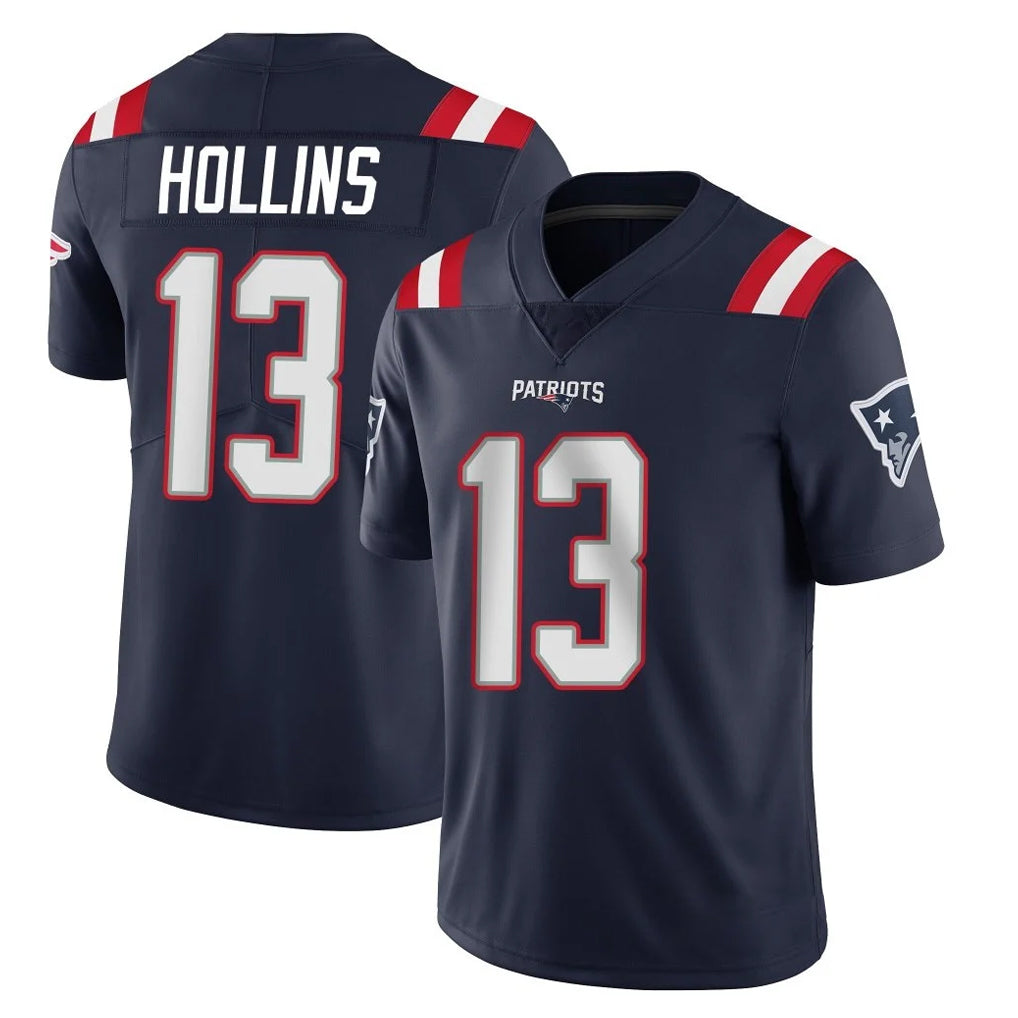 NE.Patriots #13 Mack Hollins Player Navy Vapor Untouchable Home Game Gdoa Stitched Jerseys