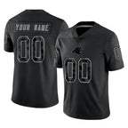 Custom C.Panthers Black Limited Reflective Game Any Name & Numbers Gdoa Stitched Jerseys