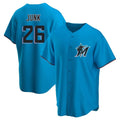 M.Marlins #26 Janson Junk Player Blue Home Game Fdoa Stitched Jerseys