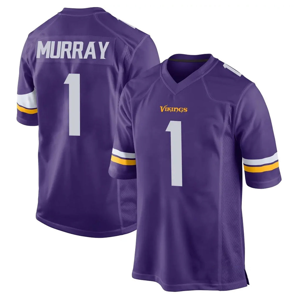 M.Vikings #1 Kyler Murray Player Purple Home Game Gdoa Stitched Jerseys