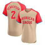 B.Orioles #2 Gunnar Henderson Player Cream American League All-Star Limited Elite Home Game Gdoa Stitched Jerseys