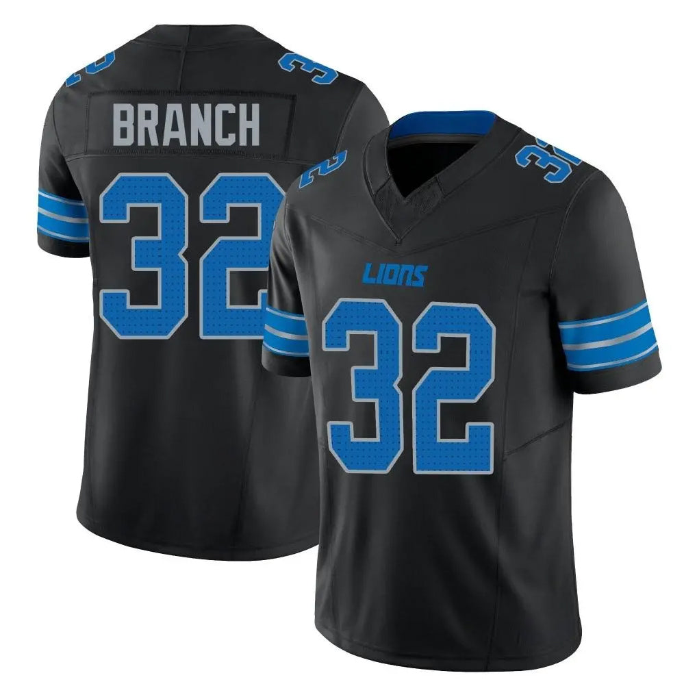 D.Lions #32 Brian Branch Player Black Alternate Vapor F.U.S.E. Limited Home Game Gdoa Stitched Jerseys