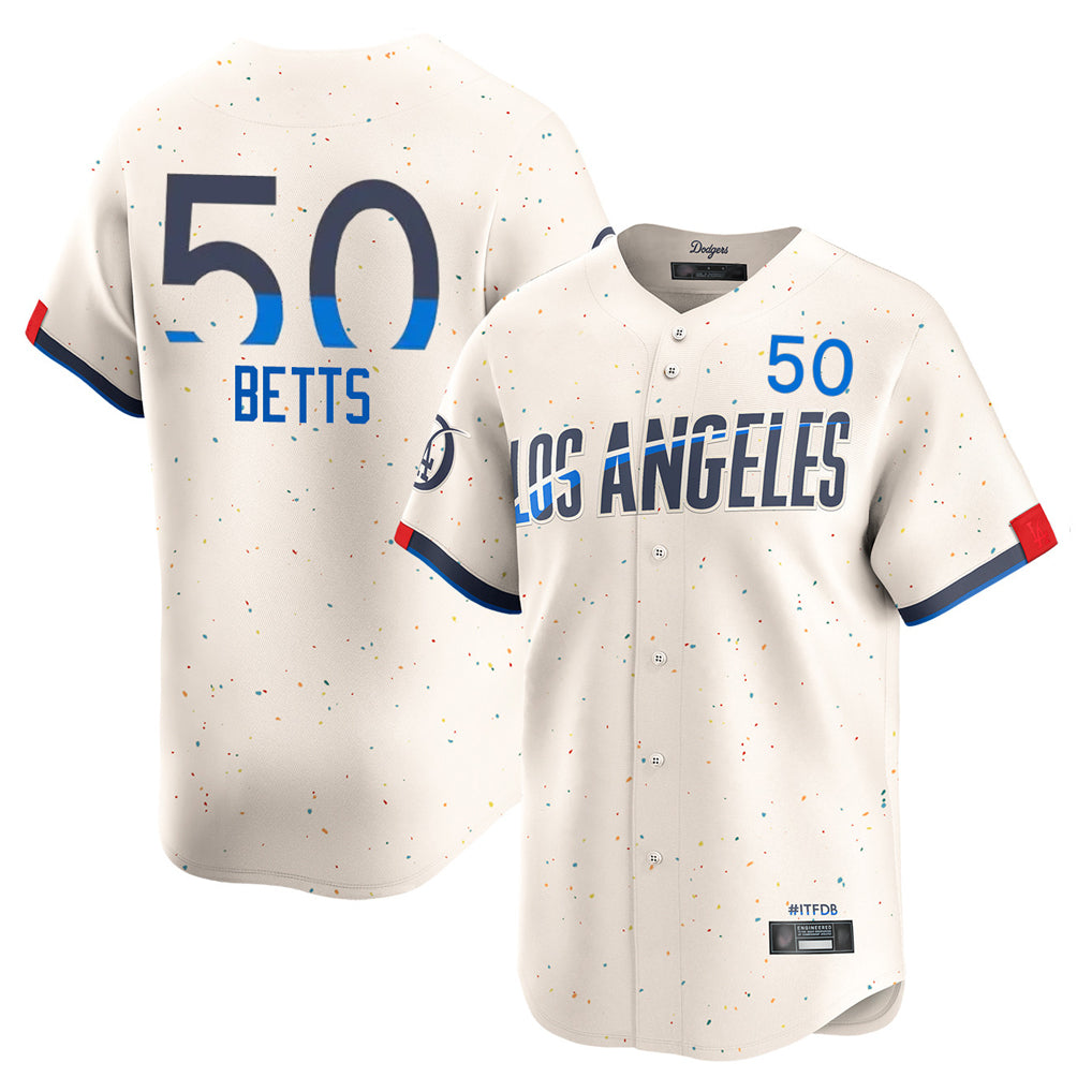 LA.Dodgers #50 Mookie Betts Player Cream City Connect Limited Home Fdoa Stitched Jerseys