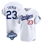 LA.Dodgers #23 Kyle Tucker Player White World Series Meet Limited Home Fdoa Stitched Jerseys