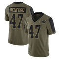 B.Bills #47 Christian Benford Player Olive Salute To Service Limited Gdoa Stitched Jerseys