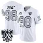 LV.Raiders #98 Maxx Crosby Player White 2026 Vapor Limited Home Game Gdoa Stitched Jerseys