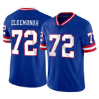 NY.Giants #72 Jermaine Eluemunor Player Royal Classic Vapor Home Game Gdoa Stitched Jerseys