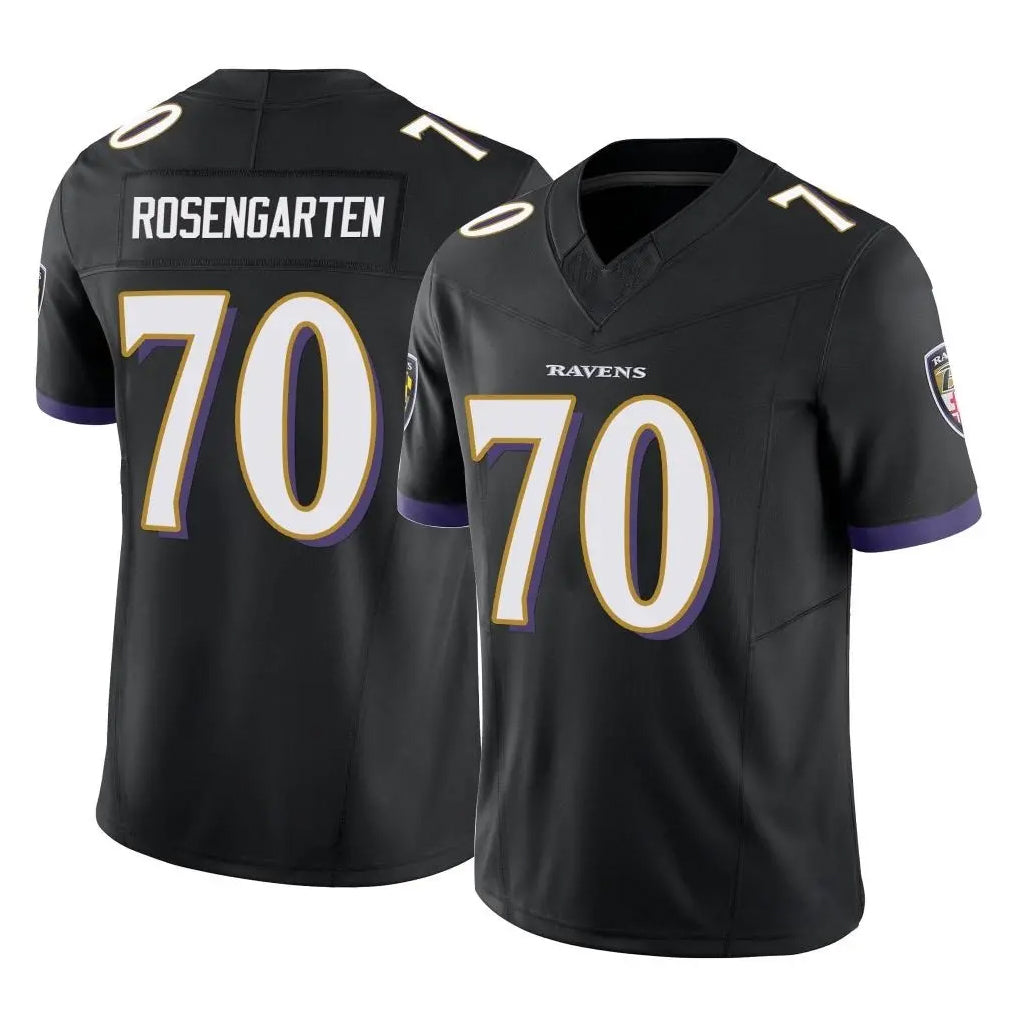 B.Ravens #70 Roger Rosengarten Player Black Vapor F.U.S.E. Limited Gdoa Stitched Jerseys