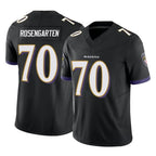 B.Ravens #70 Roger Rosengarten Player Black Vapor F.U.S.E. Limited Gdoa Stitched Jerseys