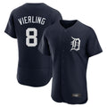 D.Tigers #8 Matt Vierling Player Navy Limited Elite Home Gdoa Stitched Jerseys