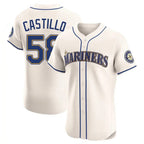 S.Mariners #58 Luis Castillo Player Cream Home Limited Elite Fdoa Stitched Jerseys