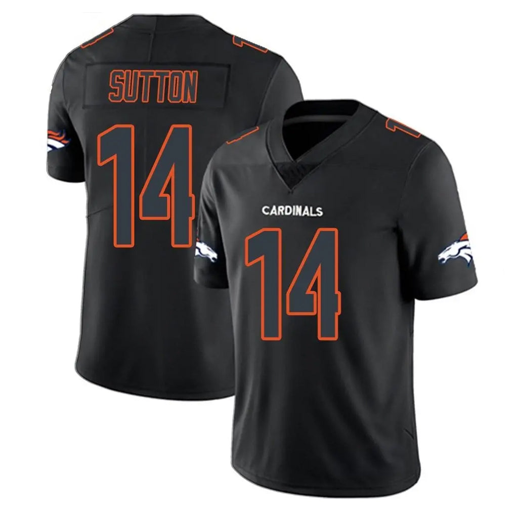 D.Broncos #14 Courtland Sutton Player Black Impact Limited Game Gdoa Stitched Jerseys