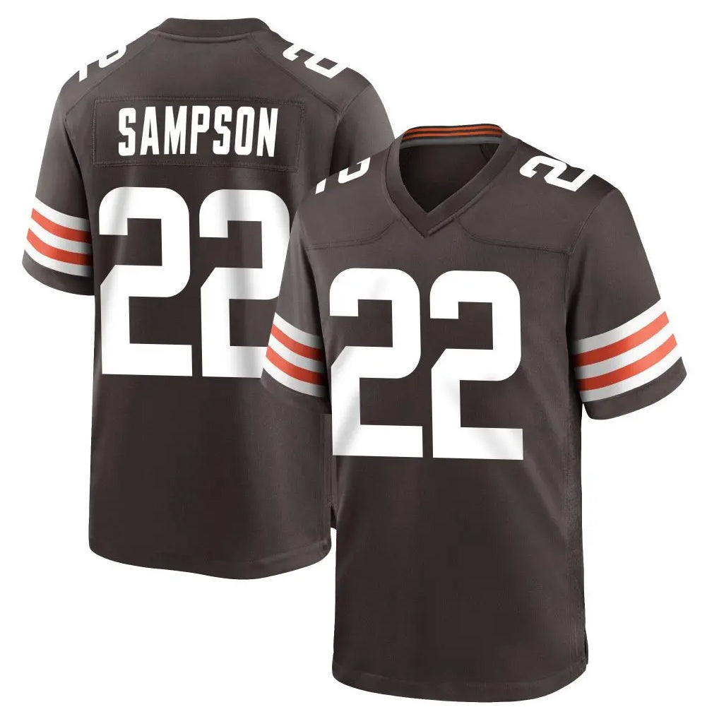 C.Browns #22 Dylan Sampson Player Brown Home Game Gdoa Stitched Jerseys