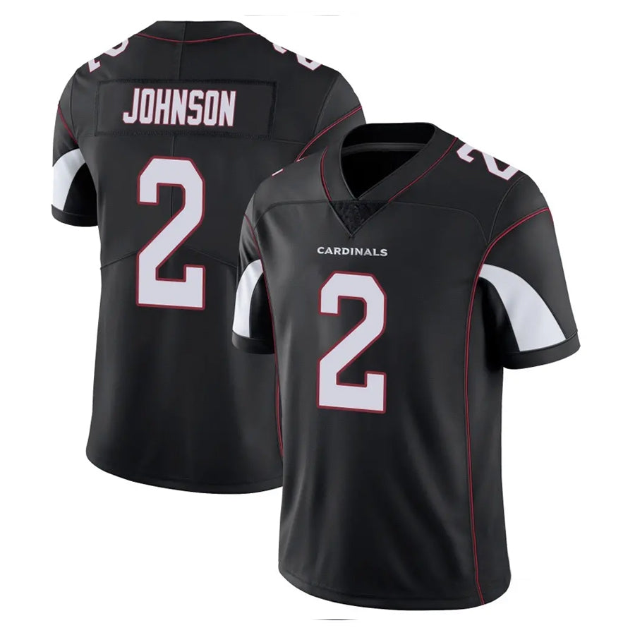 A.Cardinals #2 Will Johnson Player Black Vapor Limited Home Game Gdoa Stitched Jerseys