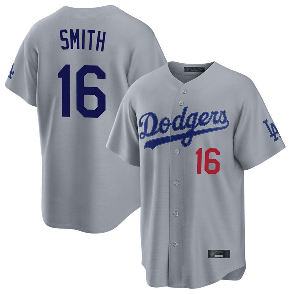 LA.Dodgers #16 Will Smith Player Gray Game Home Fdoa Stitched Jerseys