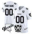 Custom LV.Raiders White 65th Anniversary Vapor Limited Home Game Any Name & Numbers Gdoa Stitched Jerseys