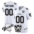 Custom LV.Raiders White 65th Anniversary Vapor Limited Home Game Any Name & Numbers Gdoa Stitched Jerseys
