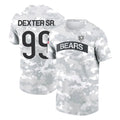 C.Bears #99 Gervon Dexter Sr. Player Arctic Camo Salute to Service Performance T-Shirt Limited Gdoa Stitched Jerseys