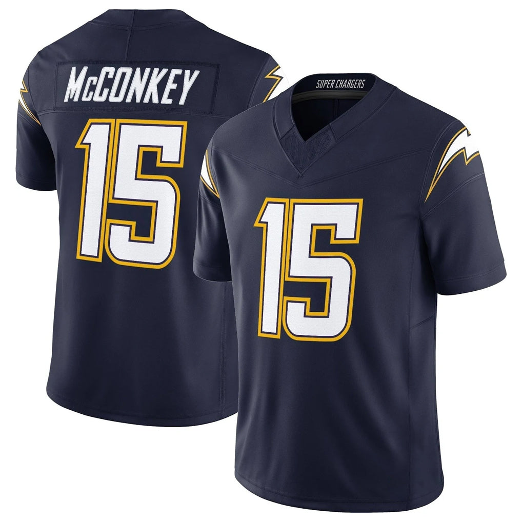 LA.Chargers #15 Ladd McConkey Player Navy Vapor F.U.S.E. Limited Home Game Gdoa Stitched Jerseys