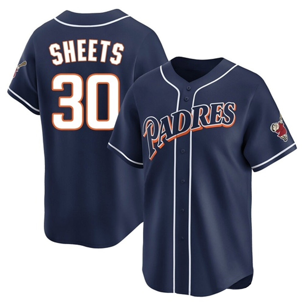 S.Diego Padres #30 Gavin Sheets Player Navy Cooperstown Collection Limited Home Fdoa Stitched Jerseys