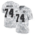 LV.Raiders #74 Kolton Miller Player Arctic Camo Salute To Service Limited Game Gdoa Stitched Jerseys