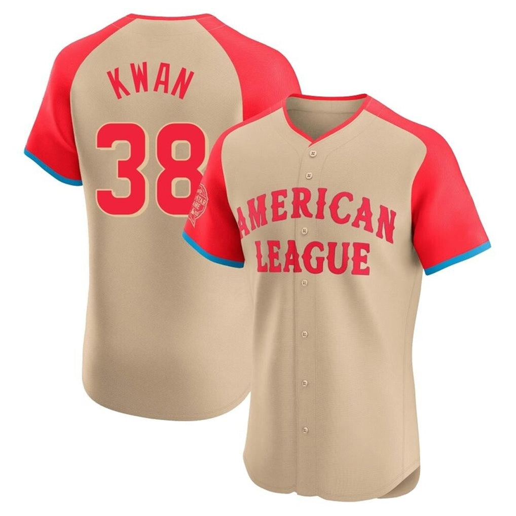 C.Guardians #38 Steven Kwan Player Cream American League All-Star Limited Elite Home Gdoa Stitched Jerseys