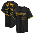 P.Pirates #32 Henry Davis Player Black Snake Skin City Home Limited Fdoa Stitched Jerseys