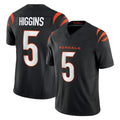 C.Bengals #5 Tee Higgins Player Black Vapor F.U.S.E. Limited Home Game Gdoa Stitched Jerseys