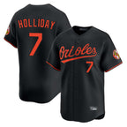 B.Orioles #7 Jackson Holliday Player Black Limited Home Game Gdoa Stitched Jerseys