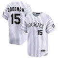 C.Rockies #15 Hunter Goodman Player White Limited Home Gdoa Stitched Jerseys