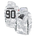 C.Panthers #90 Julius Peppers Player Arctic Camo Salute to Service Pullover Hoodies Limited Game Gdoa Stitched Jerseys