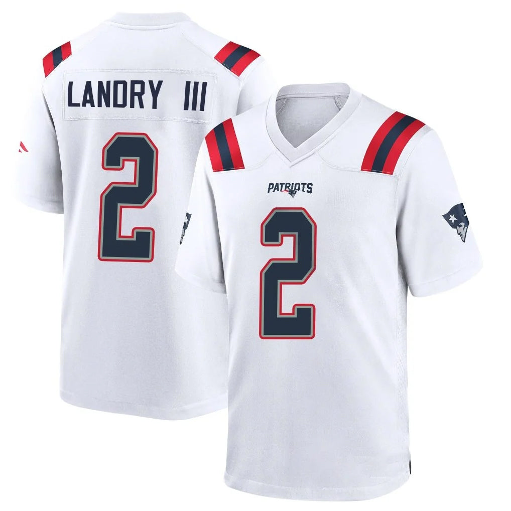 NE.Patriots #2 Harold Landry III Player White Home Game Gdoa Stitched Jerseys