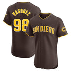 S.Diego Padres #98 Randy Vasquez Player Brown Home Limited Elite Fdoa Stitched Jerseys