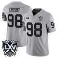 LV.Raiders #98 Maxx Crosby Player Gray 2026 Vapor Limited Home Game Gdoa Stitched Jerseys