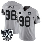 LV.Raiders #98 Maxx Crosby Player Gray 2026 Vapor Limited Home Game Gdoa Stitched Jerseys