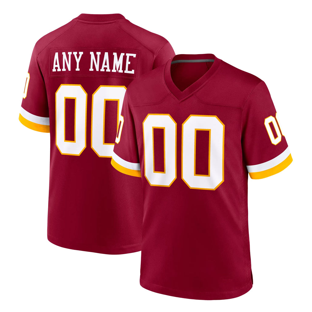 Custom W.Commanders Burgundy Game Home Any Name & Numbers Gdoa Stitched Jerseys
