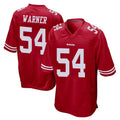 SF.49ers #54 Fred Warner Player Red Home Game Gdoa Stitched Jerseys